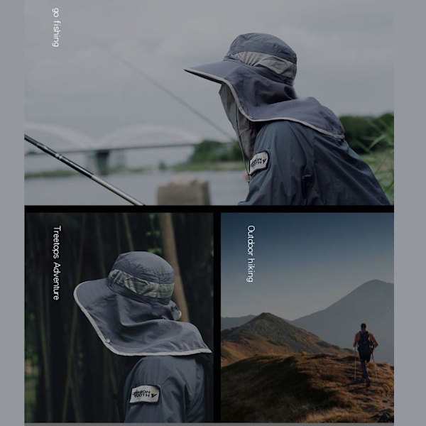 Fiskehat Solhat MØRKEGRÅ dark grey