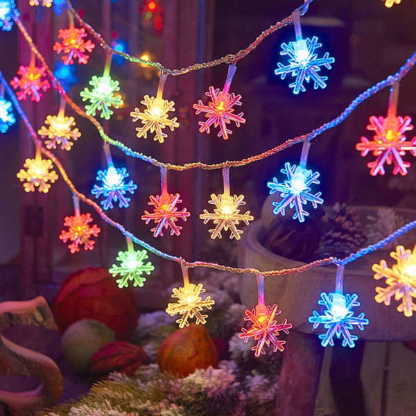 Lumihiutale LED String Lights Fairy Lights VÄRI VÄRI colour