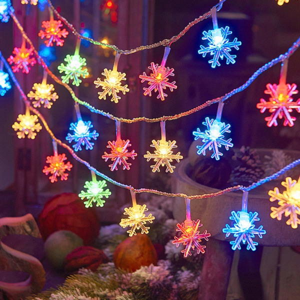 Snowflake LED String Lights Fairy Lights FARGE FARGE colour