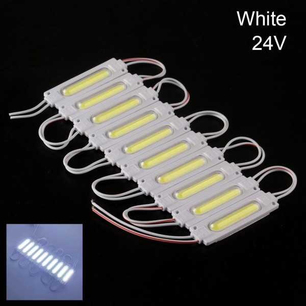 10 STK LED Modul COB Lys HVID 24V HVID 24V white 24V