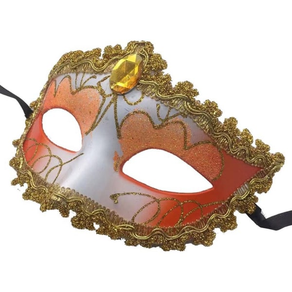 2 kpl Masquerade Tiara Dance Mask ORANGE 2KPL 2KPL orange 2pcs-2pcs