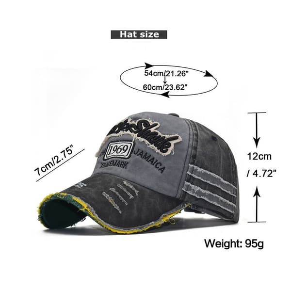 Broderi Baseball Caps Distressed Faded Cap SORT black