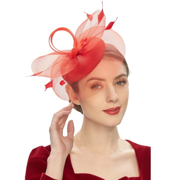 Pillbox-hatut mesh PUNAINEN red