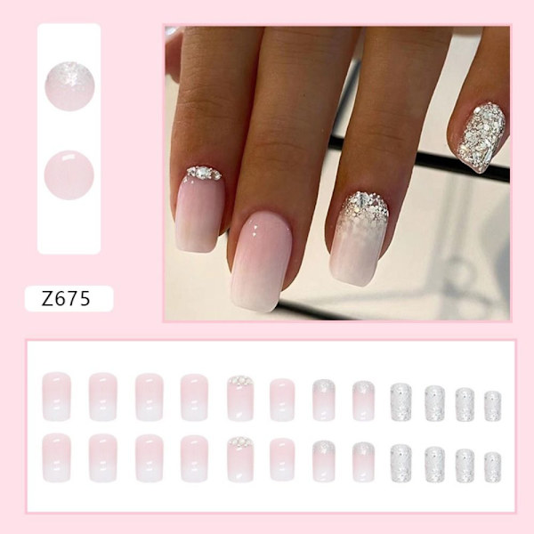 24 stk. False Nails Long Square W594 W594 W594