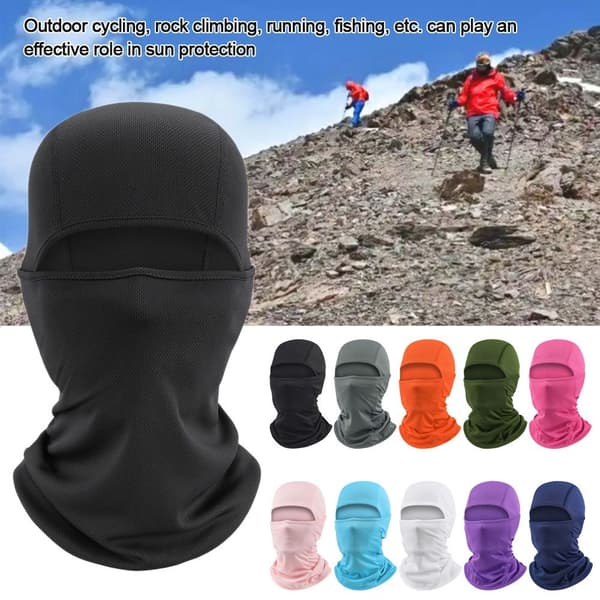 Full Face Hætte Cykel Balaclava SORT black
