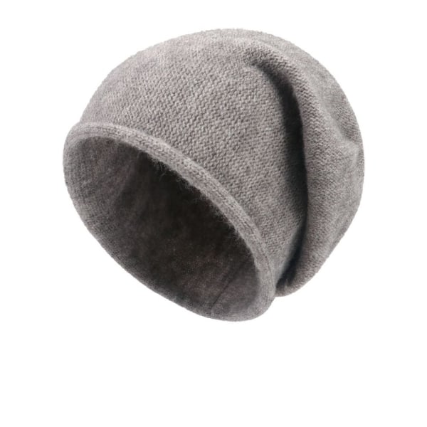 Bomull Cashmere Pullover Hatt Beanie Hat MÖRKGRÅ Dark Grey