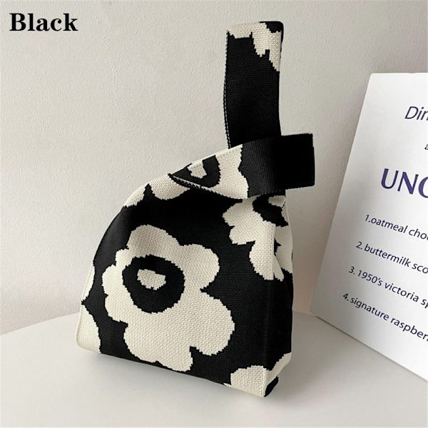 Strik håndtaske håndledstaske SORT black