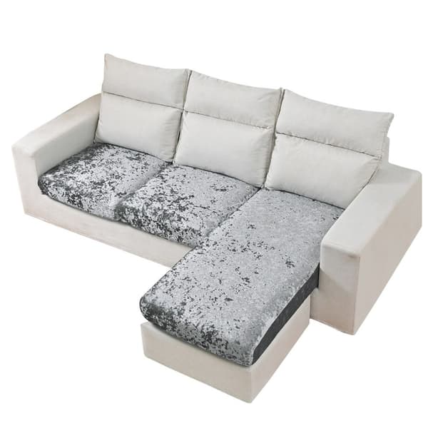 Elastiske putetrekk Sofa Sete Sliptrekk GRÅ 2 Grey 2 Seaters-2 Seaters