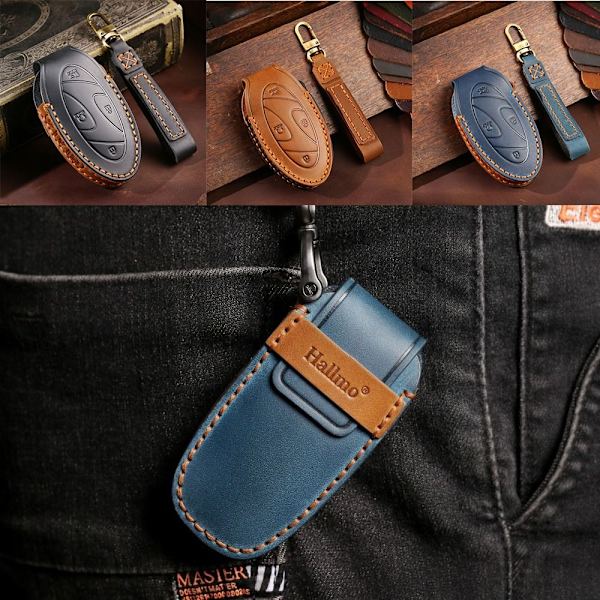 Bilnøglekasse Key Protect Cover Shell 7 KNAPPER BRUNE 7 KNAPPER 7 Buttons Brown