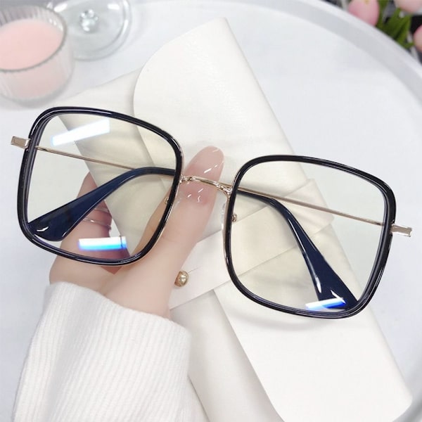Anti-Blue Light Glasses Neliömäiset silmälasit MUSTA Black
