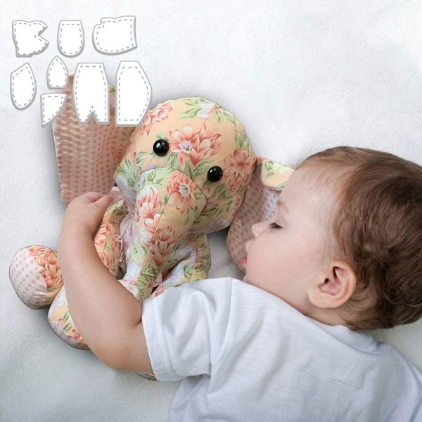 8st Memory Elephant Mall Linjal Set Akryl Mallar Set 8in