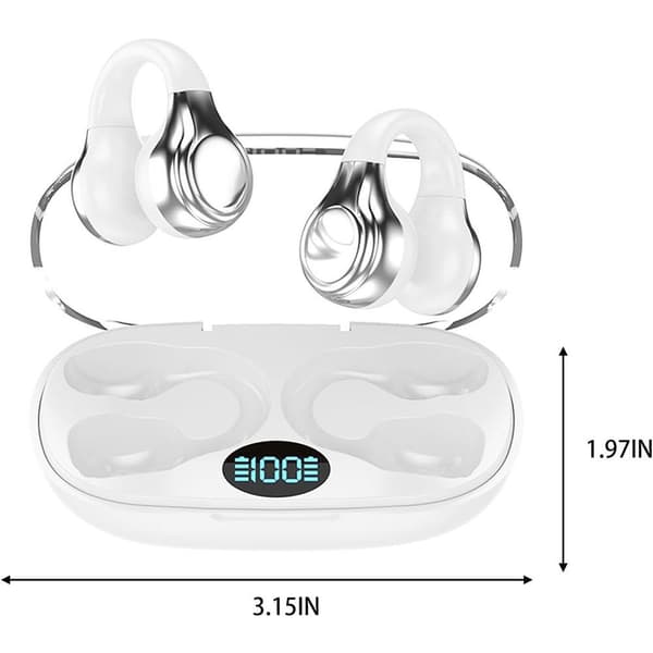 Bluetooth Hovedtelefon Knogleledning Hovedtelefon HVID white