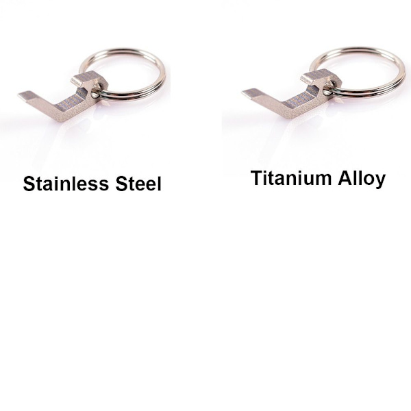 4 stk. flaske ølåbner nøglering TITANIUM ALLOY TITANIUM ALLOY Titanium Alloy