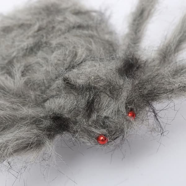 Plys Spider Halloween Gaint Spider GRÅ GRÅ grey