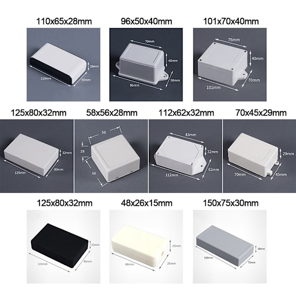 Elektronisk prosjektboks Vanntett deksel Project WHITE 58X56X28MM White 58x56x28mm