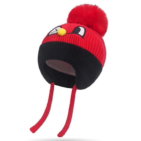 Neulottu baby cap PUNAINEN red