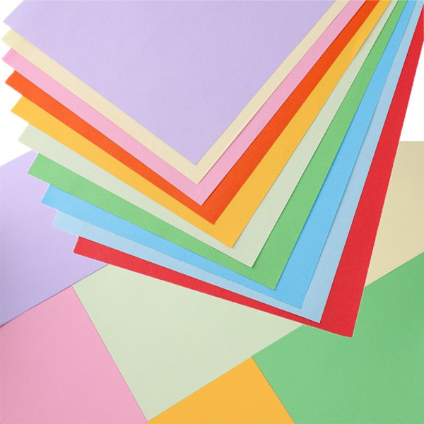100 Stk A4 Kopipapir Dobbeltsidig Origami LYSEGUL Light Yellow