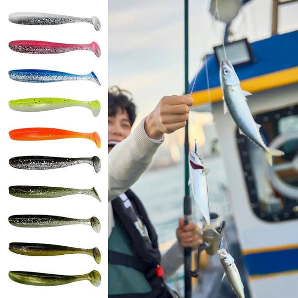 Fiskelokke Shad Orm Blød Agn 9 9 9