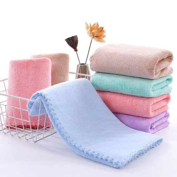 35*75cm Coral Velvet Towel kasvopyyhe VIHREÄ green