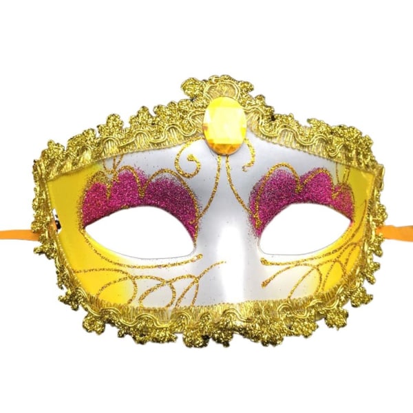 2 Stk Masquerade Tiara Dance Mask HVID 2 STK 2 STK white 2pcs-2pcs