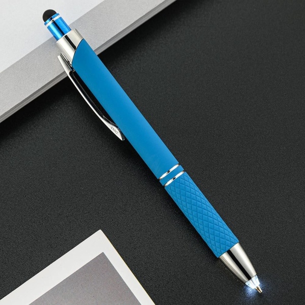 2 STK Multi-funksjon Pen Kapasitiv Pen LYS BLÅ Light Blue