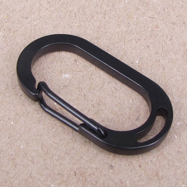 2 stk Fjederspænder U-formet Ring SORT Black