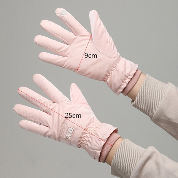 Varme Dame Skihansker Full Finger Hansker SVART black
