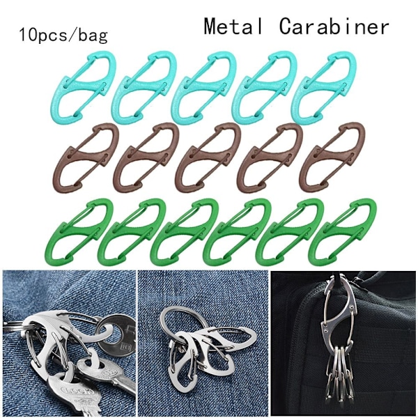 10 stk Alloy Karabin Utløserspenne LAKE BLUE LAKE BLUE