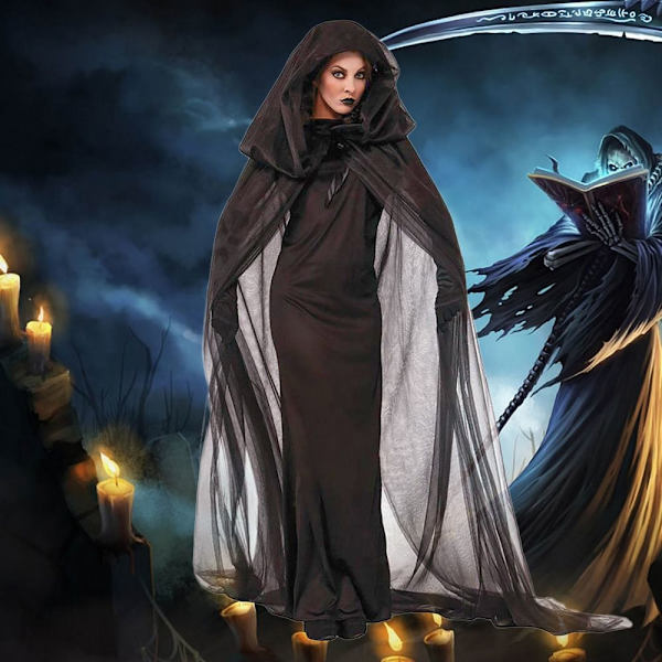 Hekseklær Halloween-kostyme S S