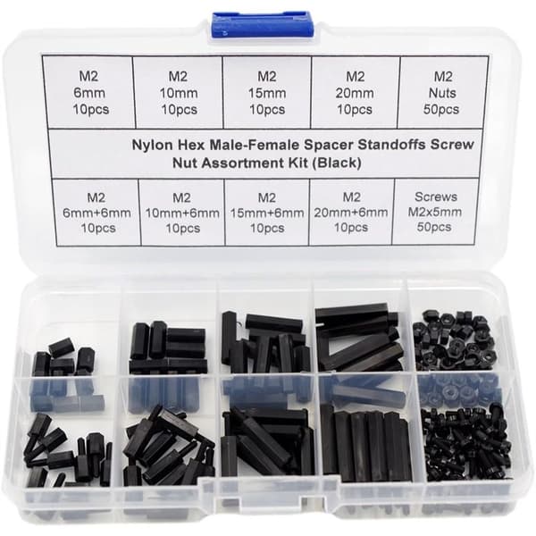 180 stk Hanne Kvinne Hex Spacer Standoff Skruemutter Assorted