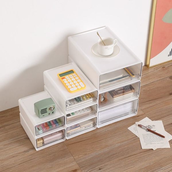 Opbevaringsboks Desktop Organizer WHITE M White M