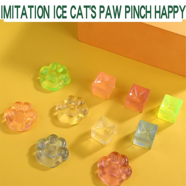 10 kpl Ice Block Stressipallolelu Decompression Ice Cube Transparent Cube