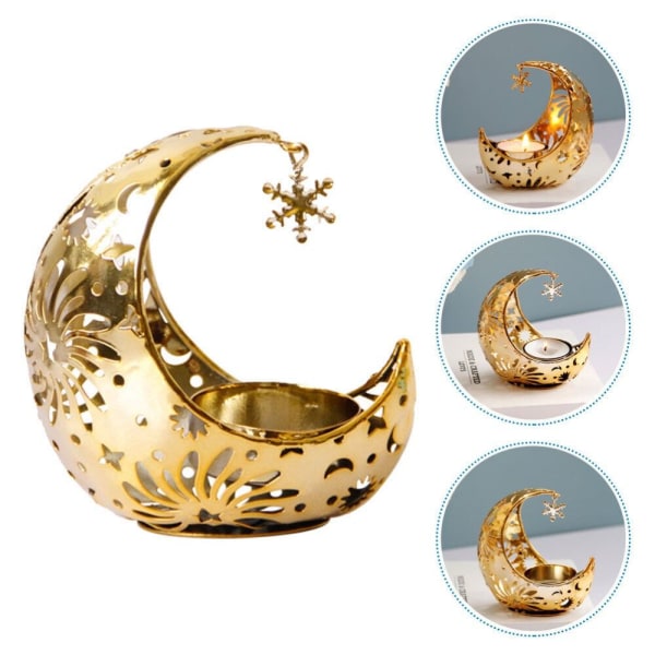 Ramadanljuslykta Ljusstakehållare GULD Gold