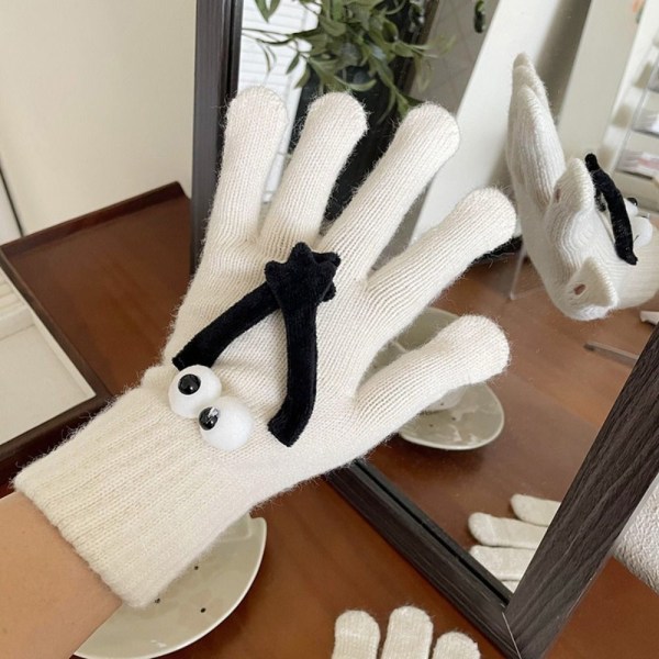 Hand i Hand Handskar Sticka Handskar VIT white