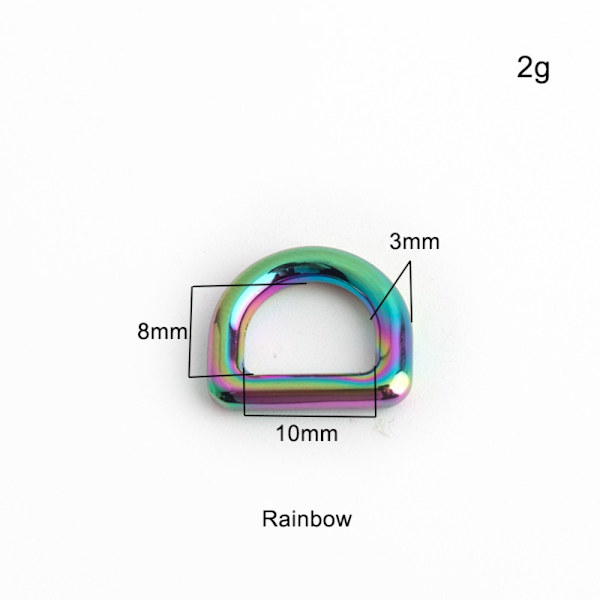 10 stk D-ring Spænde d ringe 1 tomme d ringe