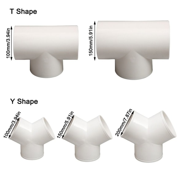 Udstødningskanalforbindelse Hurtigventilationsrørsamling 150MMT 150mmT Shape