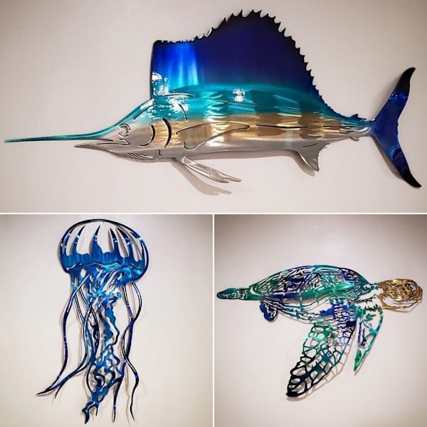 Metallmaneter Seilfisk Havskilpadder 40CMSAILFISH SEILFISH 40cmSailfish