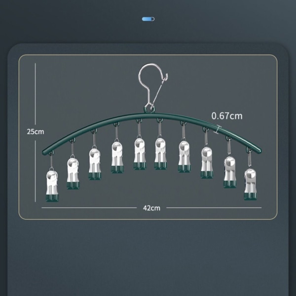 Tørringsbøjle Tøjbøjle med clips GRÅ gray