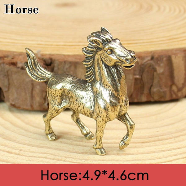 Tyre Ornament Skulptur Kobber Miniaturer Figurer HEST HEST Horse