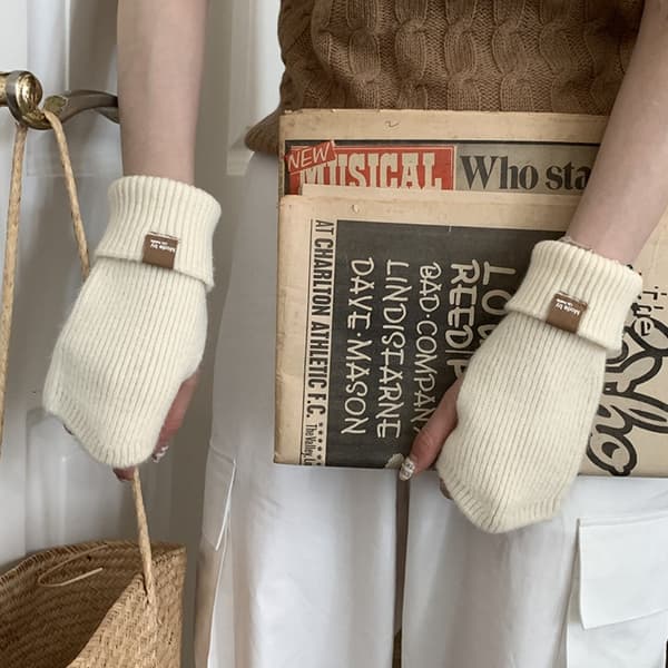 1 Par Half Finger Handskar Fingerless vantar RÖDA Red