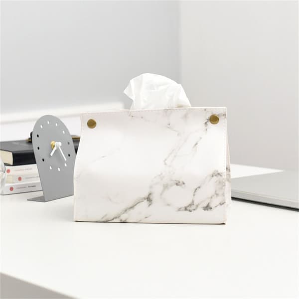 Marble Pattern Tissue Box Vävnadshållare VIT white