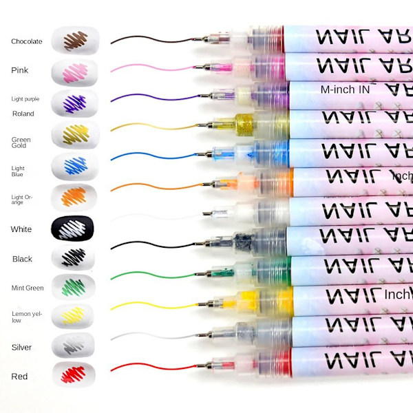 Nail Art Tegnepen Graffiti Gel Pen ORANGE 0,5MM 0,5MM ORANGE 0.5MM-0.5MM