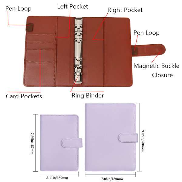 A6/A5 Notebook -filmapp Anteckningsblock cover VIT A6 white A6