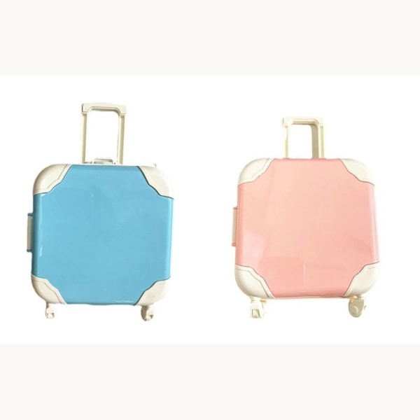 Dockvagn Trunk Miniatyr Bagage ROSA SOLID FÄRG SOLID pink solid color-solid color