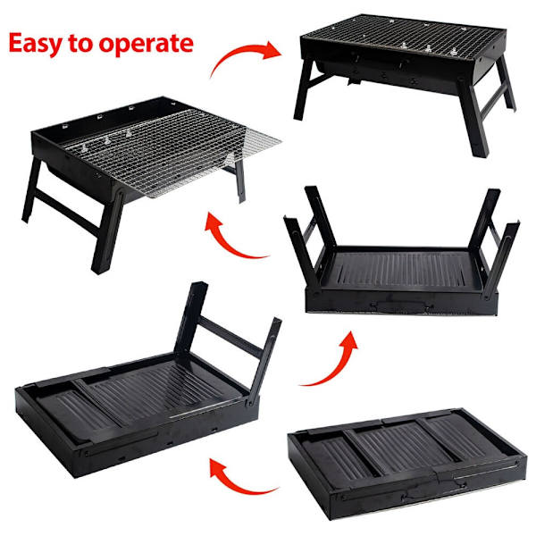 BBQ Grill Taitettava hiiligrilli 43X29X23CM 43x29x23cm