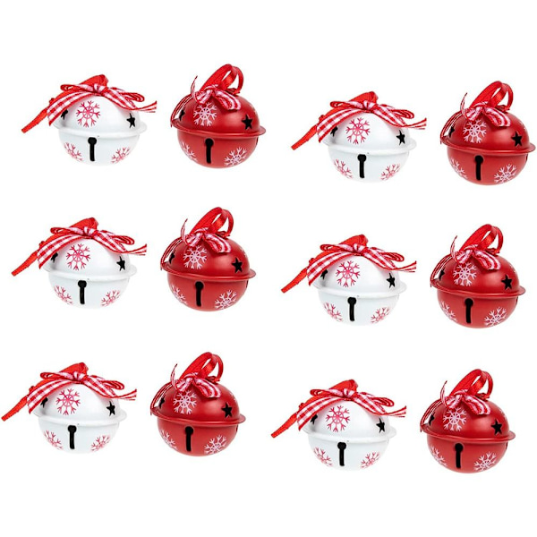 5 KPL joulukuusenkello Xmas Decors PUNAINEN PUNAINEN red