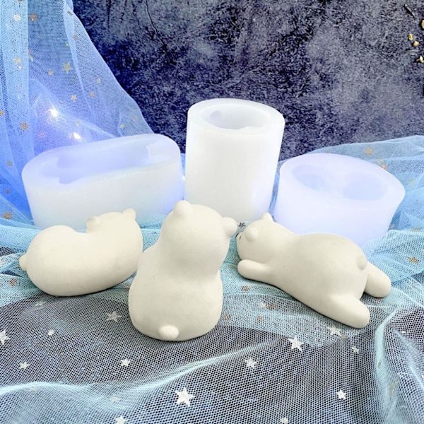 Polar Bear Candle Form 3D Art Wax Form 3 3 3