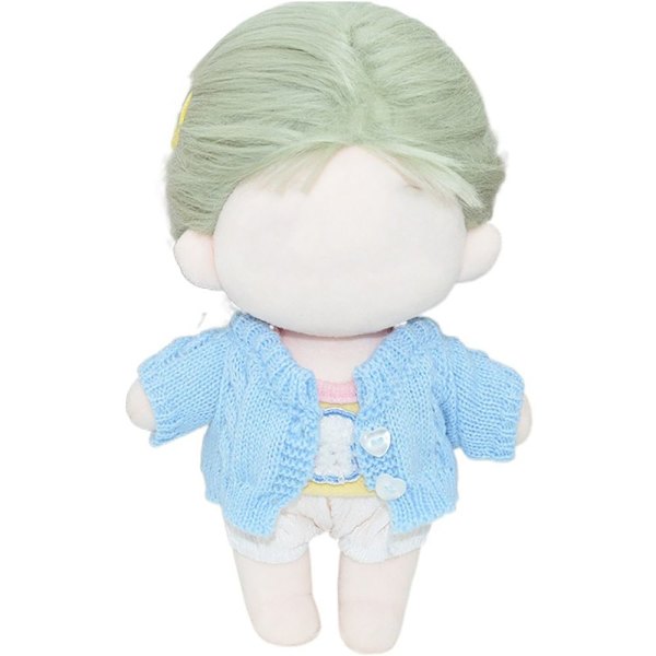 20cm Dukker Klær Mini Genser Cardigan BLÅ blue
