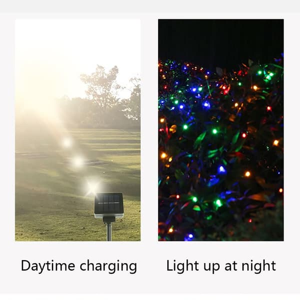 Solar Fairy String Lights LED Lights String WARM WHITE 200 LEDS Warm white 200 Leds-200 Leds