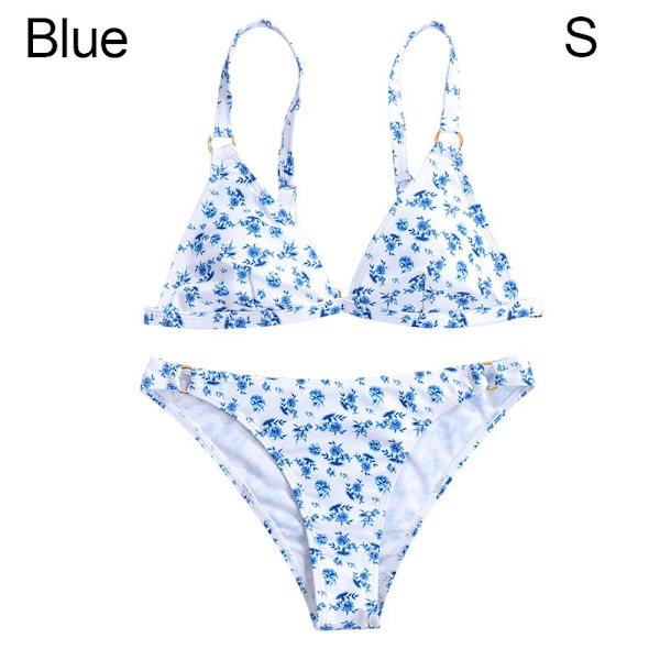 Baddräkt Split Badkläder BLÅ S blue S
